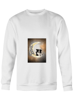 Boston I Love You To The Moon And Back Dog Hoodie Sweatshirt Long Sleeve T-Shirt Ladies Youth For Men And Women
