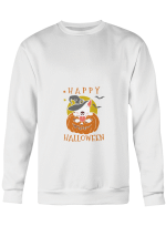Bull Terrier Halloween Happy Halloween Hoodie Sweatshirt Long Sleeve T-Shirt Ladies Youth For Men And Women