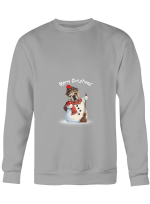 Bulldog Merry Christmas Hoodie Sweatshirt Long Sleeve T-Shirt Ladies Youth For Men And Women