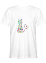 Cat Heart Art Hoodie Sweatshirt Long Sleeve T-Shirt Ladies Youth For Men And Women
