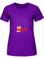 Cat Snow Hoodie Sweatshirt Long Sleeve T-Shirt Ladies Youth For Men And Women