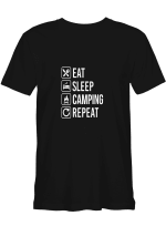 Camping Eat Sleep Repeat Camping T shirts for biker