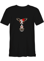 Red Day Of The Dead Chihuahua T-Shirt For Men And Women