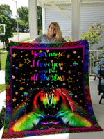 LOVE HORSE PERSONALIZE CUSTOM NAME QUILT