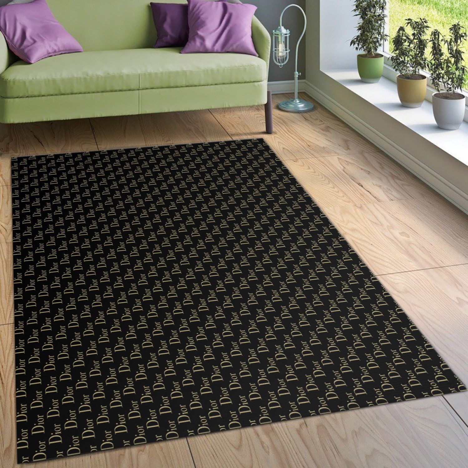 Dior area rug for christmas fashion brand rug living room rug home decor floor decor - large (5ft x 8ft)