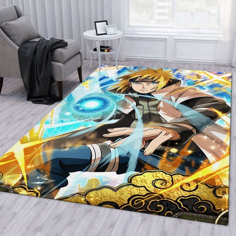 Rugs in Living Room and Bedroom - Naruto minato uzumaki anime area rug living room rug home decor floor decor