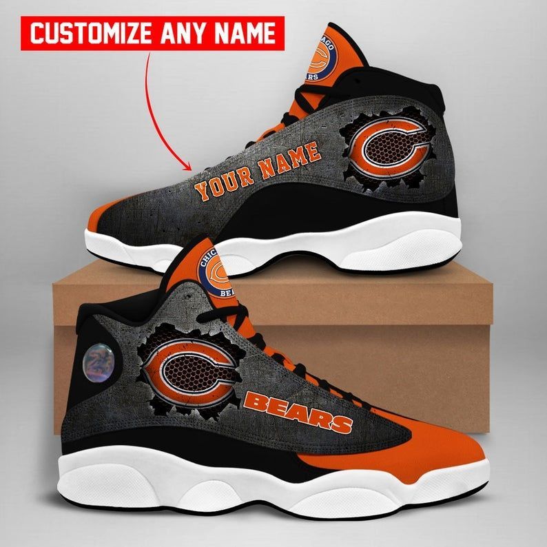 Personalized chicago bears nfl football team sneaker for lover air jordan 13 shoes  men and women size  us