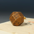 Vintage Ink Painting Paperweights Portable Solid Bronze Paperweight Creative Polyhedron Chinese Calligraphy Paperweights
