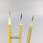 3pcs/lot,Chinese Line Painting Brush Xian Miao Brush Chinese Slim Calligraphy Brush Slender Gold Writing Mao Bi
