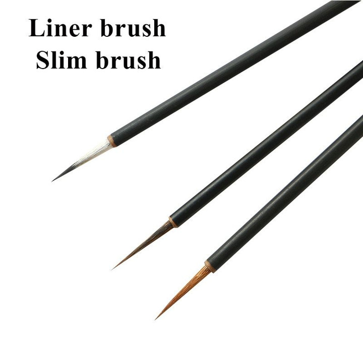 3pcs/lot Slim Brush Traditional Chinese Line Brush For Painting Mo Bi