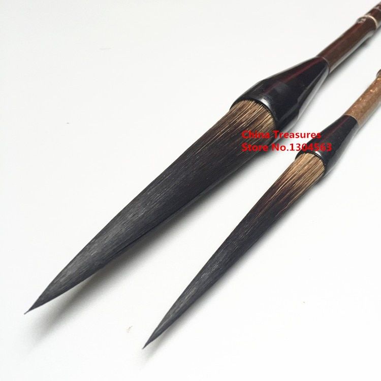 2pcs/lot Chinese Calligraphy Brush Chinese Painting Brush Pen Chinese Ink Brush Long Hair Writing Brush Pen Mo Bi Bear Hair