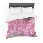 Ann Barnes "Paris Postcard" Pink Flowers Featherweight3D Customize Bedding Set Duvet Cover SetBedroom Set Bedlinen