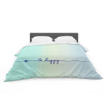 Monikatrigel "Be Happy Aqua"imple Blue Featherweight3D Customize Bedding Set Duvet Cover SetBedroom Set Bedlinen