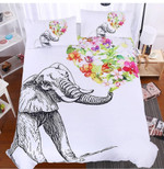 DefaultKing Flower Elephant s3D Customize Bedding Set Duvet Cover SetBedroom Set Bedlinen