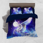 DefaultFlying Unicorn Moon3D Customize Bedding Set Duvet Cover SetBedroom Set Bedlinen
