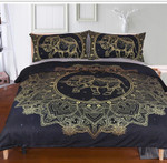 DefaultBlack Golden Elephants3D Customize Bedding Set Duvet Cover SetBedroom Set Bedlinen