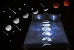 Galaxy Moon Eclipse PQ 9094 PQ ART HOP 3D Customized Bedding Sets Duvet Cover Bedlinen Bed set