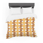 Janemith "Mushroom Repeat" Brown Yellow Cotton3D Customize Bedding Set Duvet Cover SetBedroom Set Bedlinen