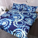 BlessLiving  Blue Tie Dye  Boho Indigo Bedspreads Chic Blue and White Watercolor 3D Customize Bedding Set/ Duvet Cover Set/  Bedroom Set/ Bedlinen