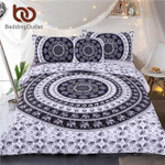 Vanitas  Queenize Bohemia Modern et Indian Black and White Printed Quilt Cover 4Pcs Hot3D Customize Bedding Set/ Duvet Cover Set/  Bedroom Set/ Bedlinen