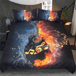 Fire And Water Guitars(2tyles)3D Customize Bedding Set Duvet Cover SetBedroom Set Bedlinen