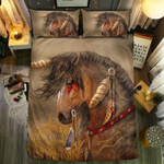Lonely Indian Horse3D Customize Bedding Set Duvet Cover SetBedroom Set Bedlinen