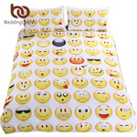 EmoticonsCute and Fashionfor kids Printed BedQueenmiley Faces Bedspreads3D Customize Bedding Set Duvet Cover SetBedroom Set Bedlinen
