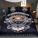 Mechanicalkull  Gears Print Gothic et Black Bedclothes  Hell Riders Home Textiles3D Customize Bedding Set/ Duvet Cover Set/  Bedroom Set/ Bedlinen