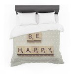 Cristina Mitchell "Be Happy" Featherweight3D Customize Bedding Set Duvet Cover SetBedroom Set Bedlinen