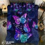 DefaultPurple Mexican Bluewing Butterflys3D Customize Bedding Set Duvet Cover SetBedroom Set Bedlinen