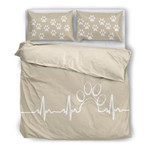 Paw heartbeat duv beige 3D Customized Bedding Sets Duvet Cover Bedlinen Bed set