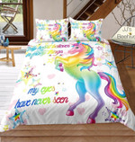 Rainbow Unicorn withtars(White)3D Customize Bedding Set Duvet Cover SetBedroom Set Bedlinen