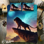 DefaultAngel Lion Before The Moon3D Customize Bedding Set Duvet Cover SetBedroom Set Bedlinen