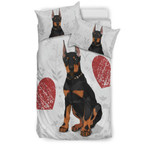 I Love Dobermansfor Lovers of Doberman DogsGearWanta3D Customize Bedding Set Duvet Cover SetBedroom Set Bedlinen