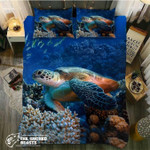 Default ea Turtle With Coral3D Customize Bedding Set Duvet Cover SetBedroom Set Bedlinen