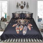 Indiankull et Feathers Dreamcatcher Bedclothes Black GothicQueen Exotic Home Textiles3D Customize Bedding Set Duvet Cover SetBedroom Set Bedlinen