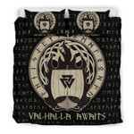 Viking Valhalla Awaits 3D Customize Bedding Set Duvet Cover SetBedroom Set Bedlinen