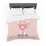 Daisy Beatrice "My Cup of Tea" Pink Purple Featherweight3D Customize Bedding Set Duvet Cover SetBedroom Set Bedlinen