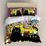 Summer Cat  3D Customized Bedding Sets Duvet Cover Bedlinen Bed set