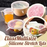 Elass Multisize BPA-Free Elastic Reusable Durable Silicone Stretch Lids