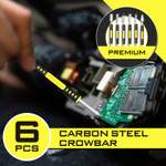 Dawel Multifuntional Metal Crowbar 6-Piece Pry Repair Tools Kit