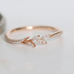 Women Vintage Simple Floral Crystal Rings Rhinestone Wedding Engagement Fashion Finger Accessories Rings Jewelry Gifts Girl