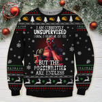 Deadpool Unsupervised Ugly Christmas Sweater