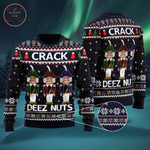 Crack Deez Nuts Nutcracker Ugly Christmas Sweater