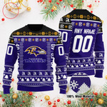 Baltimore Ravens 2021 Custom Ugly Christmas Sweater