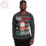 Dear Santa I Can Explain ugly Sweater