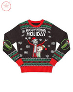 Happy Holiday Rick and Morty Ugly Christmas Sweater