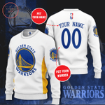 Golden State Warriors White Personalized Sweater