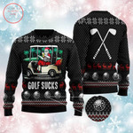 Golf Sucks Santa Claus Ugly Christmas Sweater
