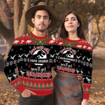 Don't Mess With Mamasaurus &amp; Papasaurus Ugly Christmas Sweater
